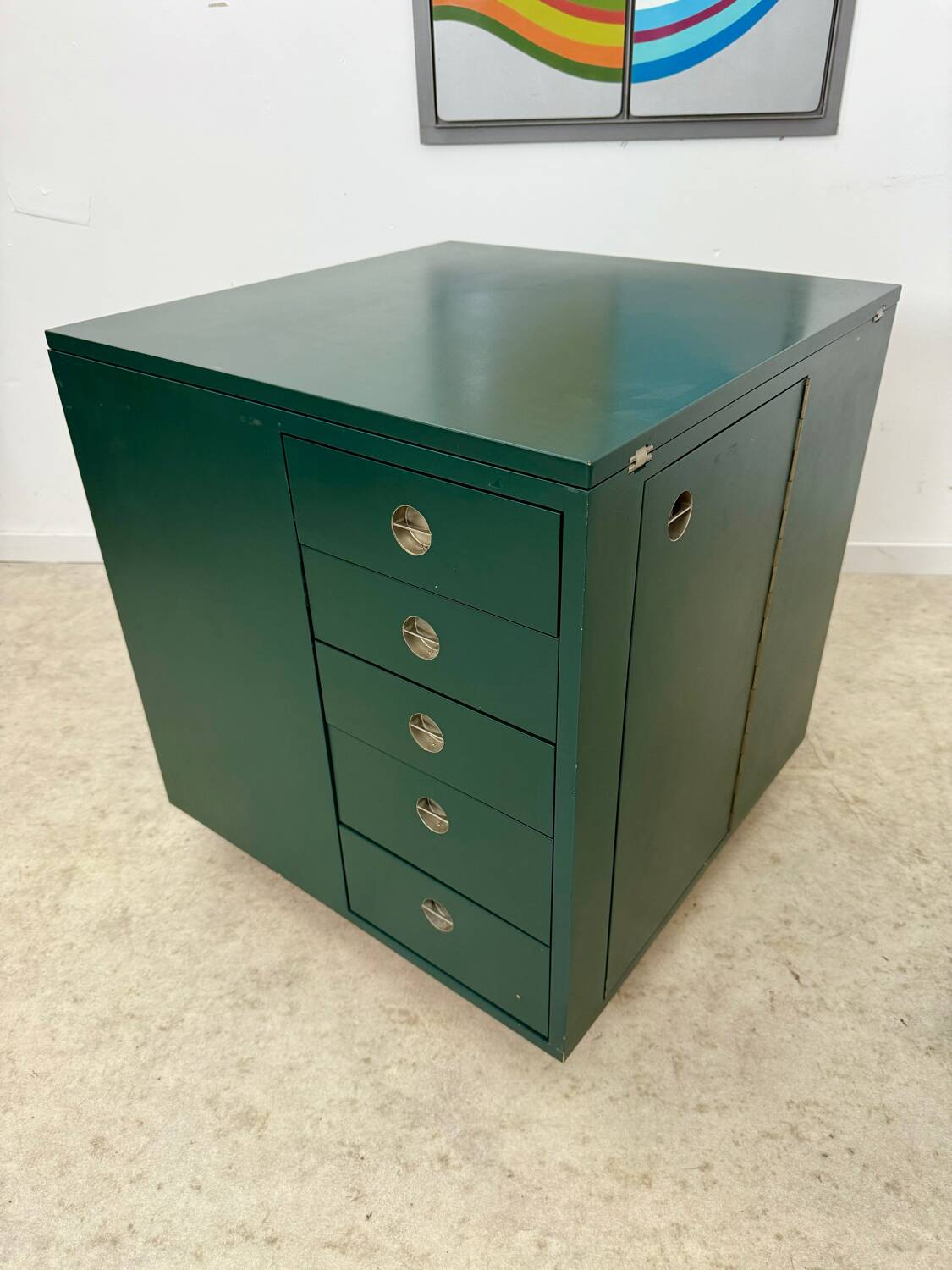 Old small modular desk from the 70s designed by Verena Huber, Flair Boy model