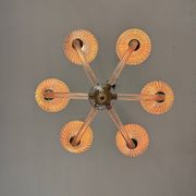 Venetian chandelier in pink Murano glass, circa 1930