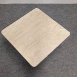 Italian coffee table, travertine end table, 1960s-70s