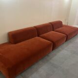 Pillow system sofa in rust color - MYCS