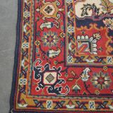 Tapis vintage rouge et bleu foncé – 236 x 170 cm