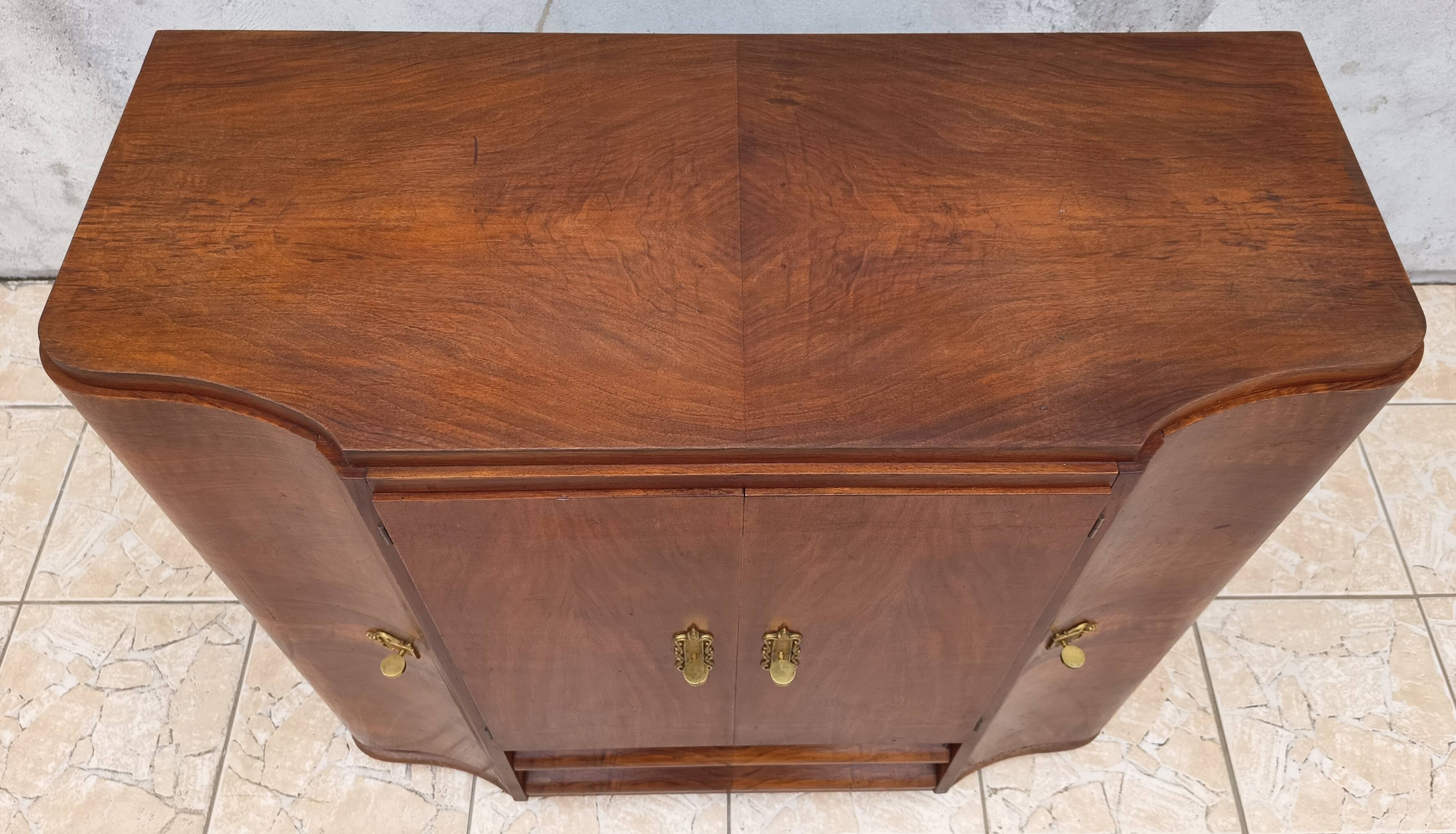 Art Deco walnut burl buffet