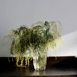 Pressed glass vase - Leaf pattern