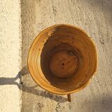 RATTAN FLOWER POT HOLDER 1960