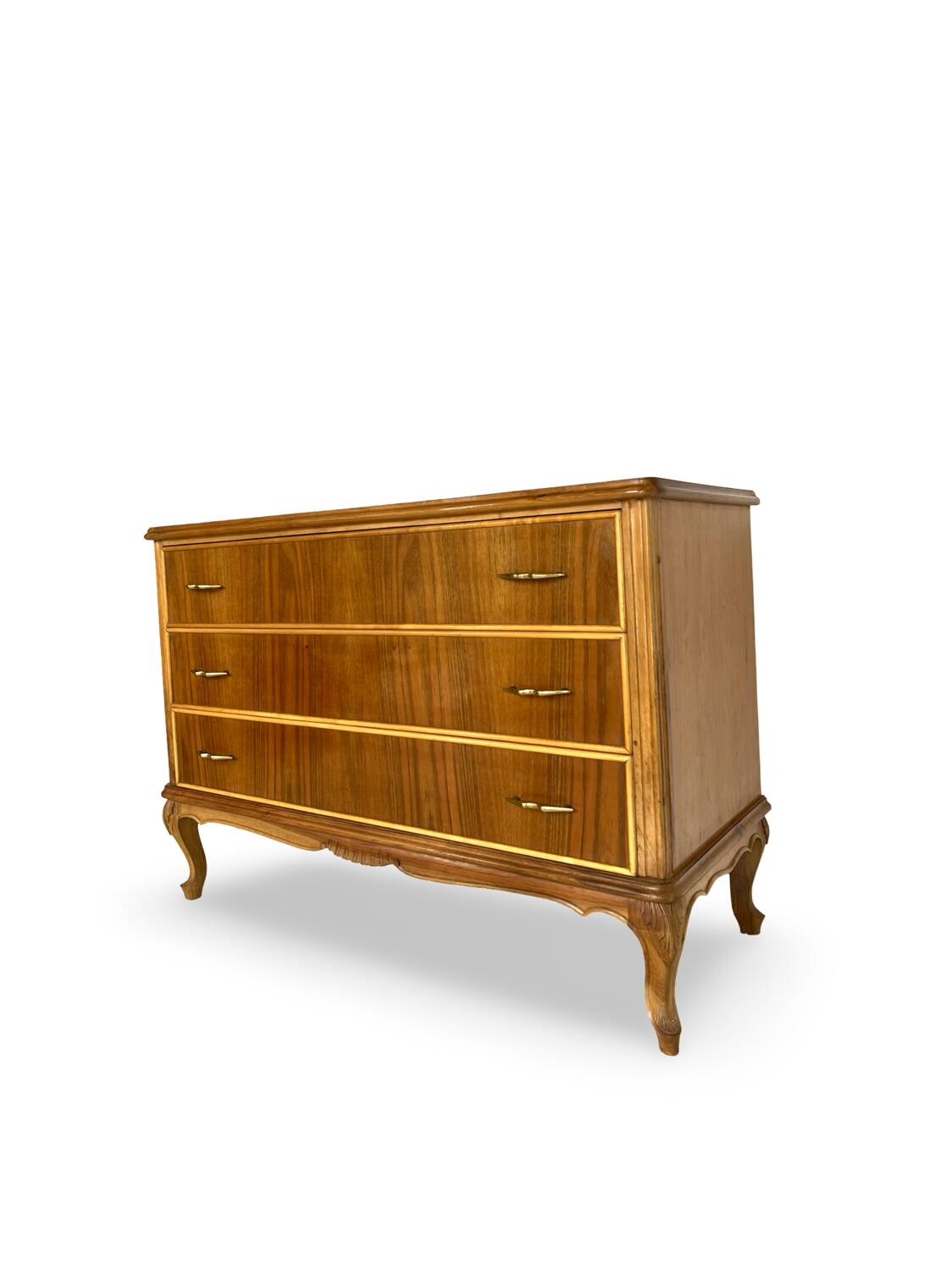 Commode italienne en noyer du milieu du siècle, années 1960.