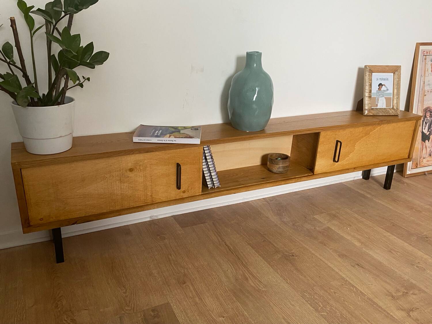 Light oak solid wood sideboard