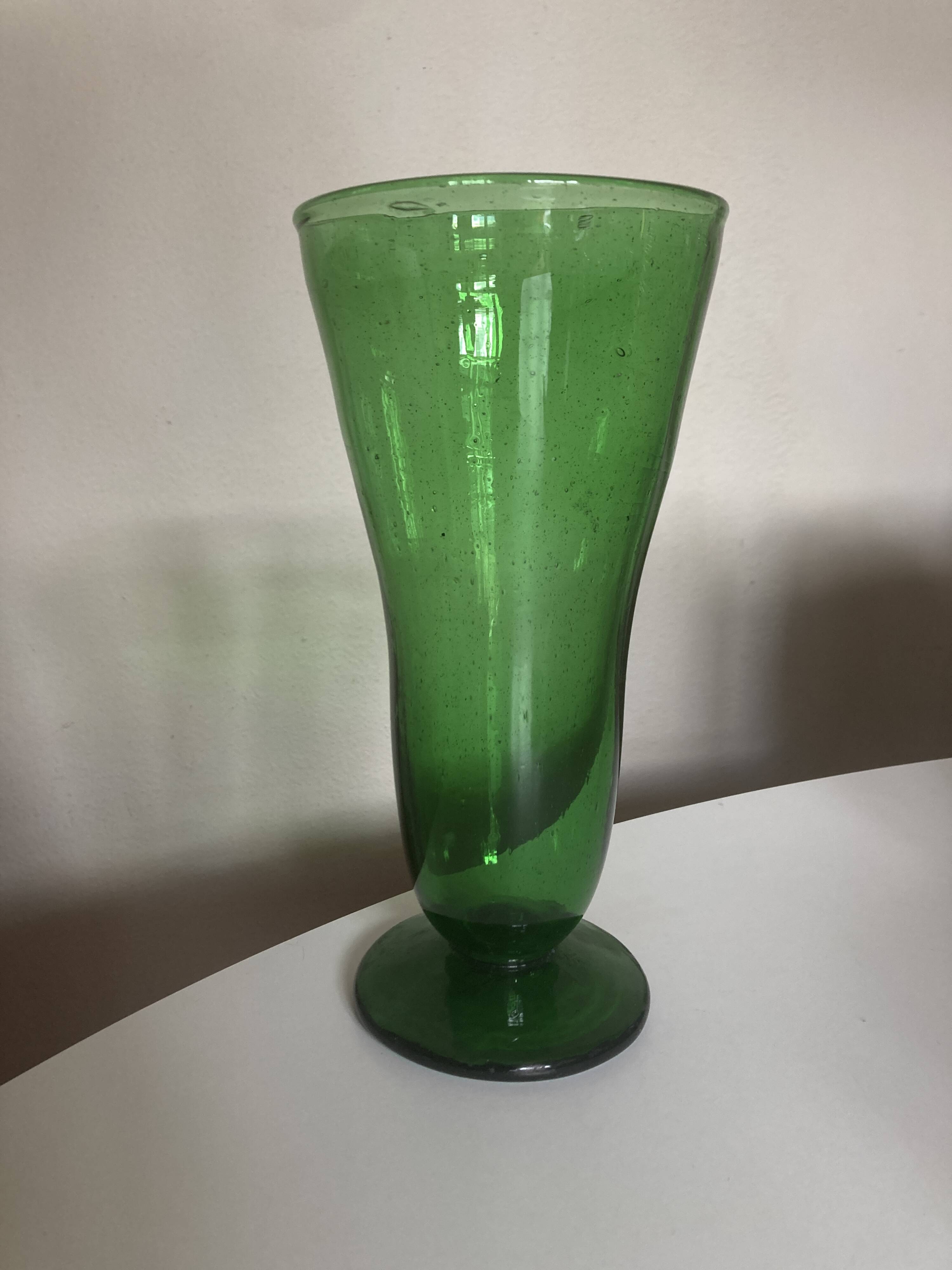 Médicis vase in blown glass, Italian work, 1960.