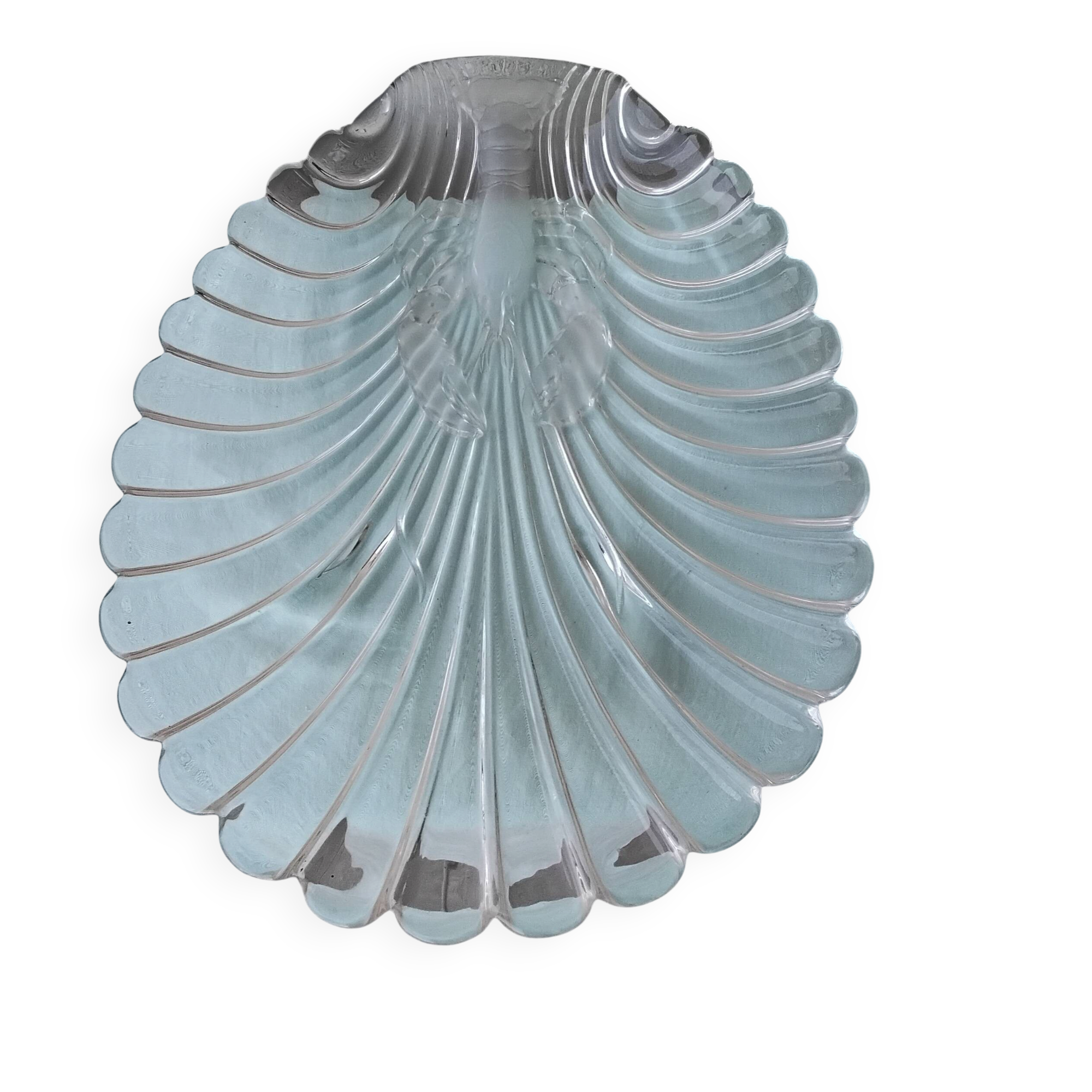 Glass dish for shellfish or crustaceans lobster