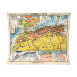 Carte scolaire N°18 J. Brunhes Afrique du Nord