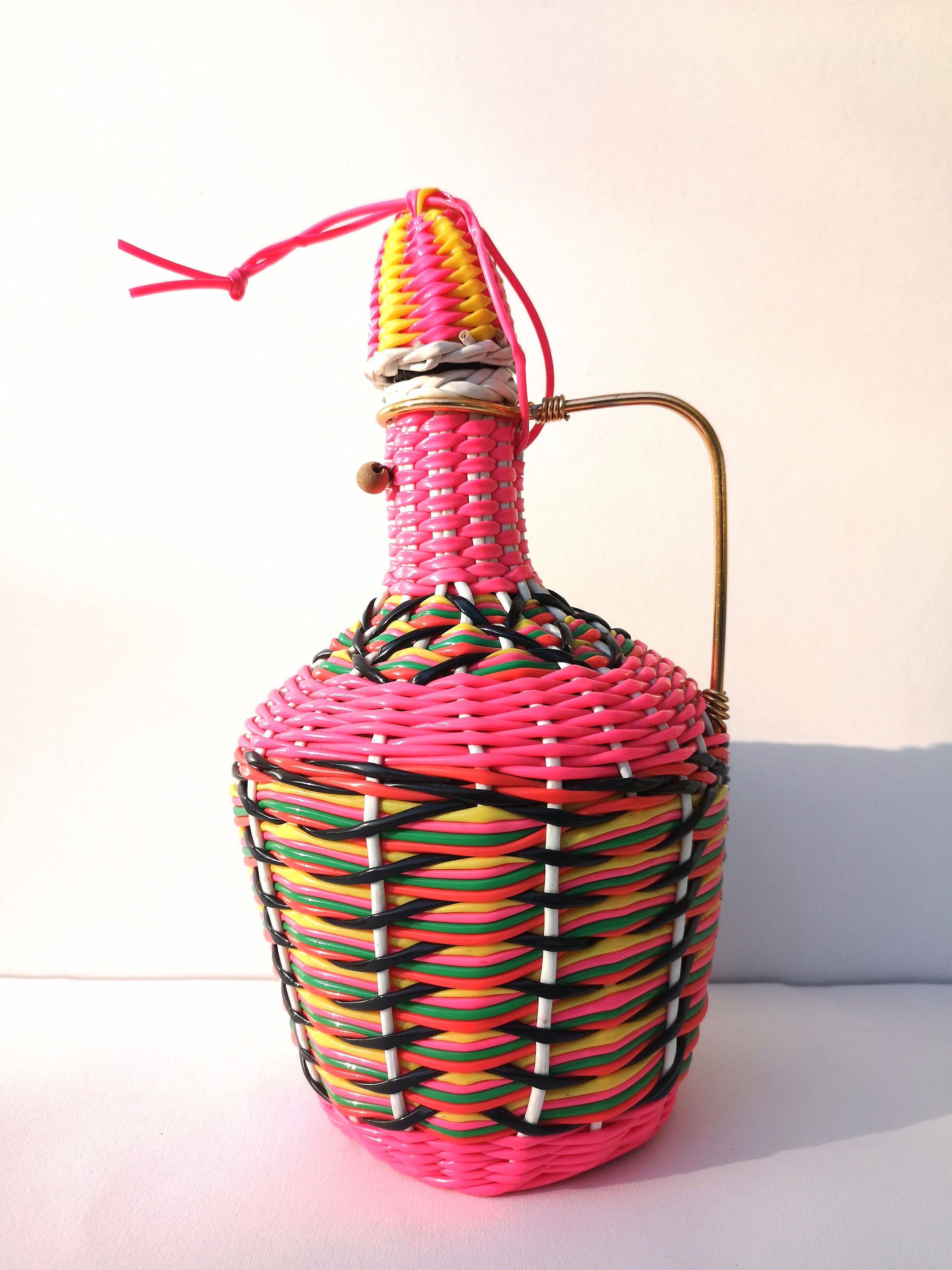 Vintage "scoubidou" bottle