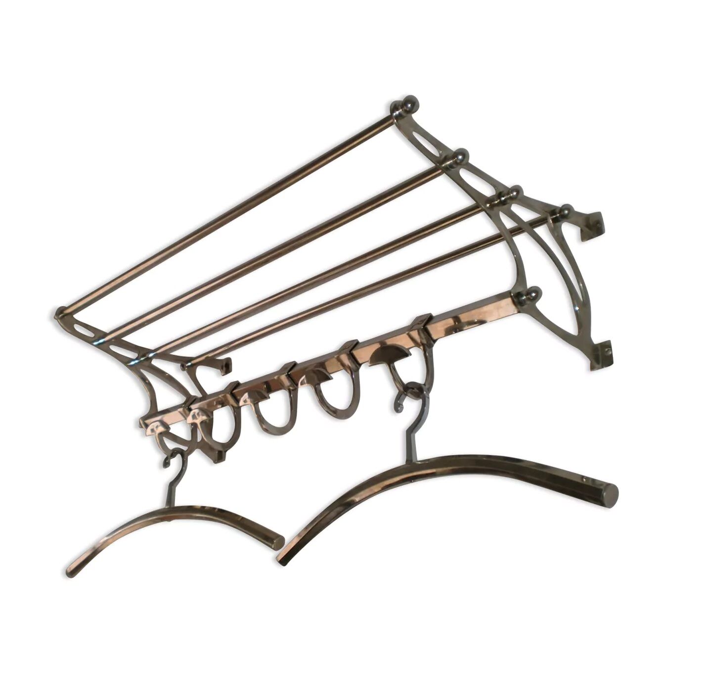 Art-Deco / Art-Nouveau Coat Rack & 2 Hangers