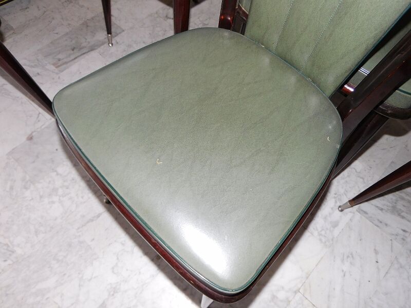 Serie de 6 chaises 1960 en macassar et skyl