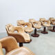 Vintage rare leather swivel chairs