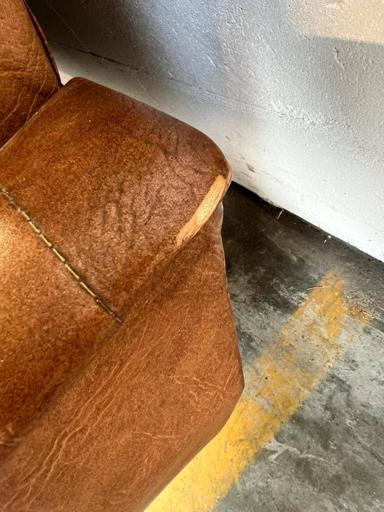 Fauteuil / canapé / canapé vintage couleur cognac