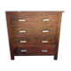 Commode Art Deco 4 Tiroirs Bois massif Rouge