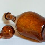 Three-sided blown glass carafe from Biot 1960s