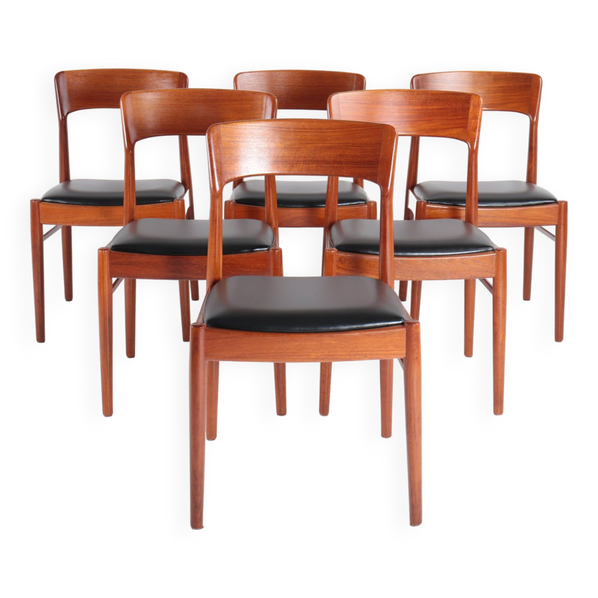 Set of 6 Model 26 chairs by Henning Kjaernulf - KS Korup Stolefabrik