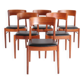 Set de 6 chaises Modèle 26 de Henning Kjaernulf - KS Korup Stolefabrik