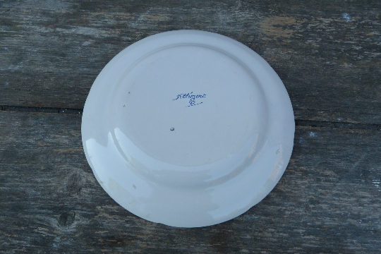 Lot of 5 old dessert plates patterned flowers