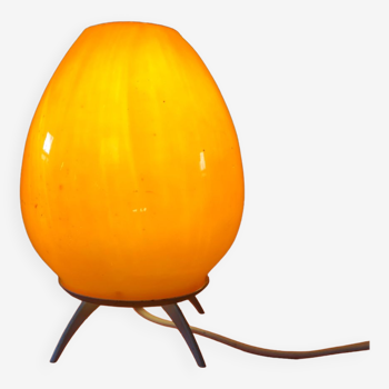 Lampe à poser oeuf orange