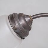 Antique Metal Frosted Glass Desk Lamp