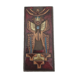 Jean Jaffeux enamelled lava plate