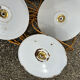 Lot of 4 vintage industrial enamelled metal suspensions.