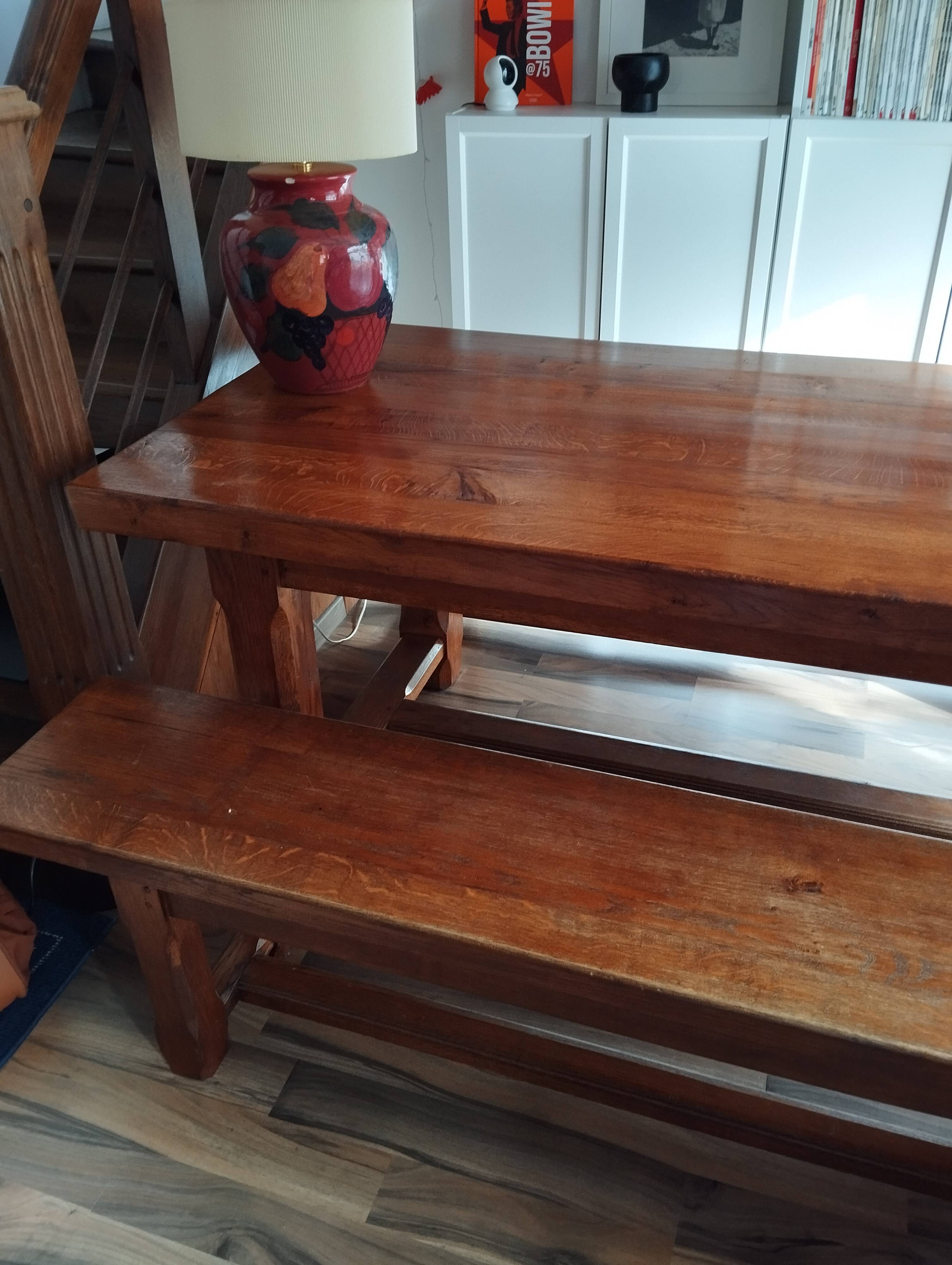 Solid oak farm table