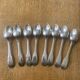 8 large silver-plated metal Art Deco spoons