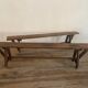 Paire de bancs de ferme
