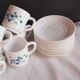 Coffee pot and forget-me-not cups