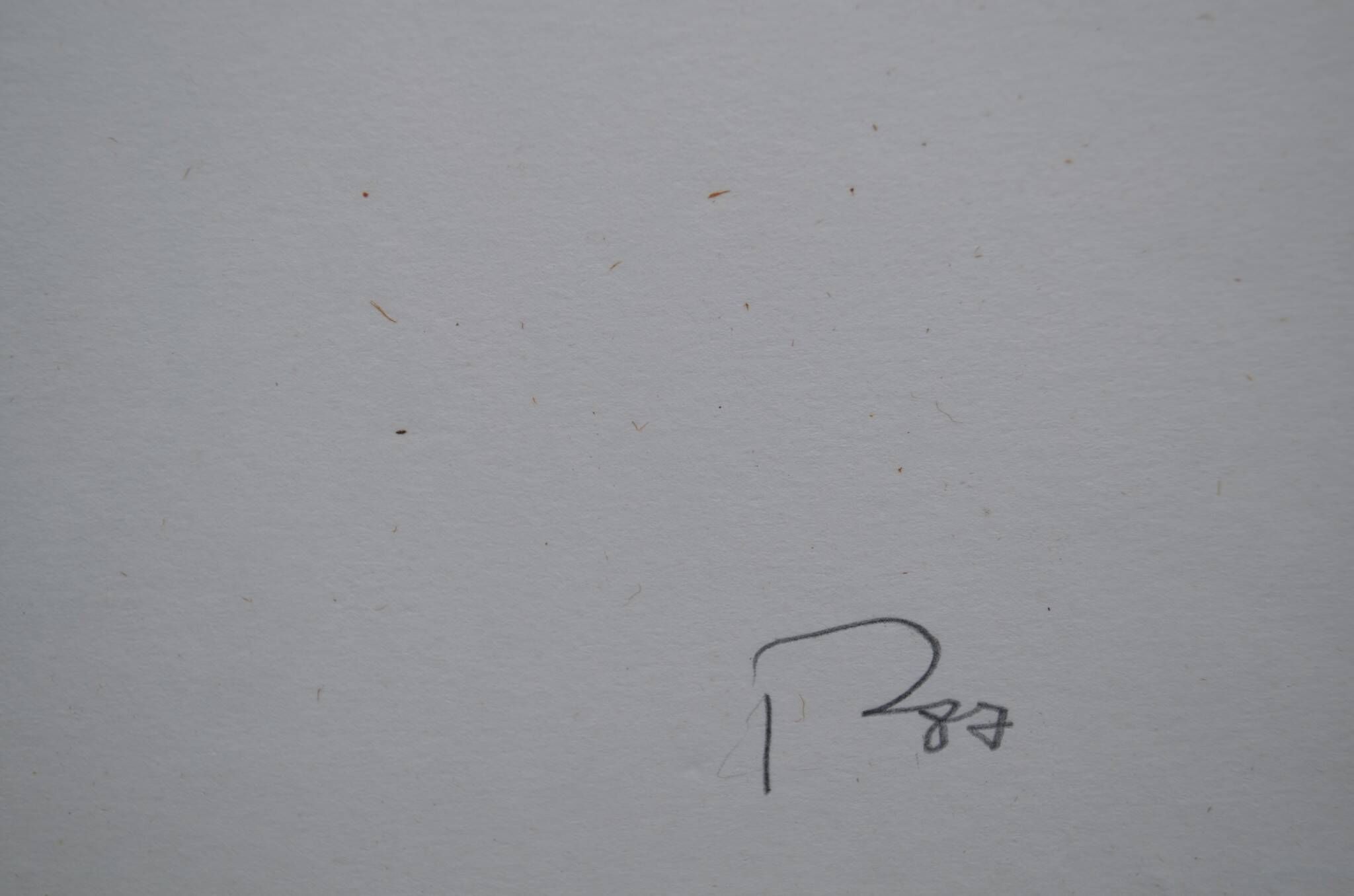 Peter PFOSI (1913-2004) "Landscape" Watercolor monogrammed and dated 1987