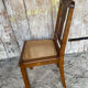Vintage Art Deco Chair Wood & Cane Seat #E088