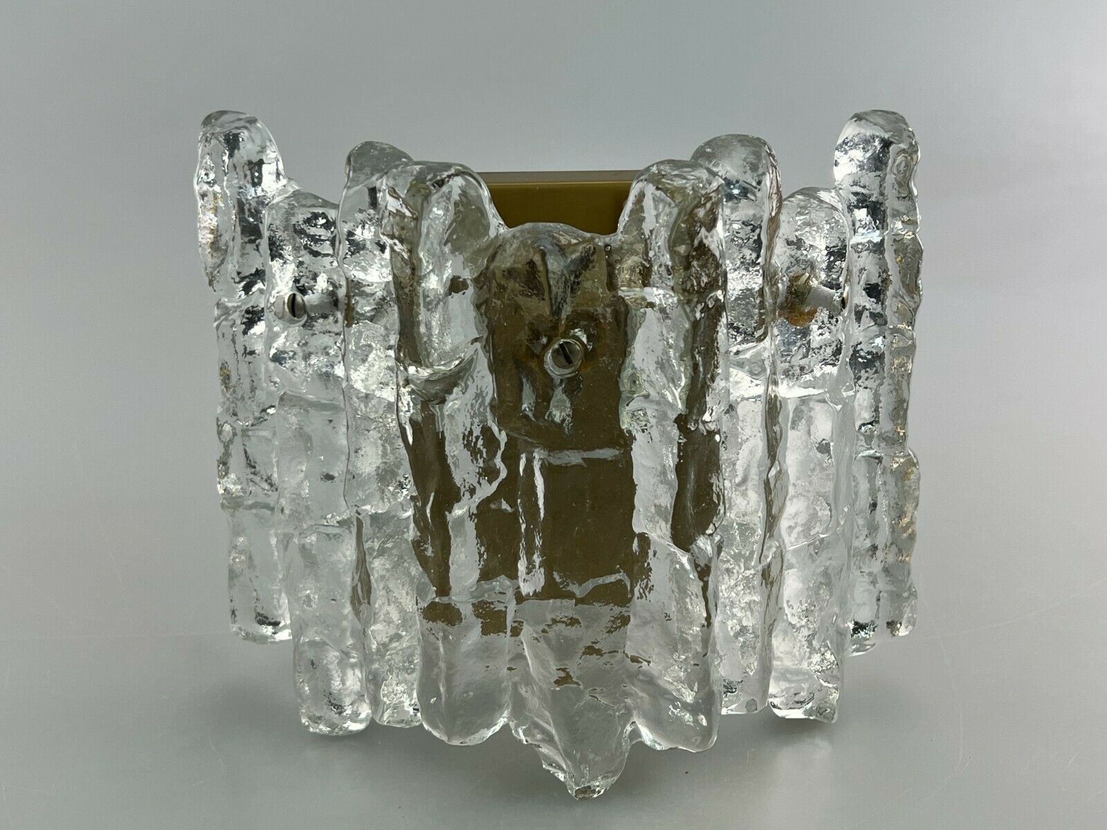 60s 70s lamp light wall lamp Kalmar Franken KG Ice Glass Design 60s