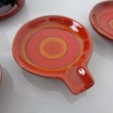 Pop Art Ceramic Ashtrays by Romolo Verzolini for Questa Maiolica, Italy, 1970s, Set of 5