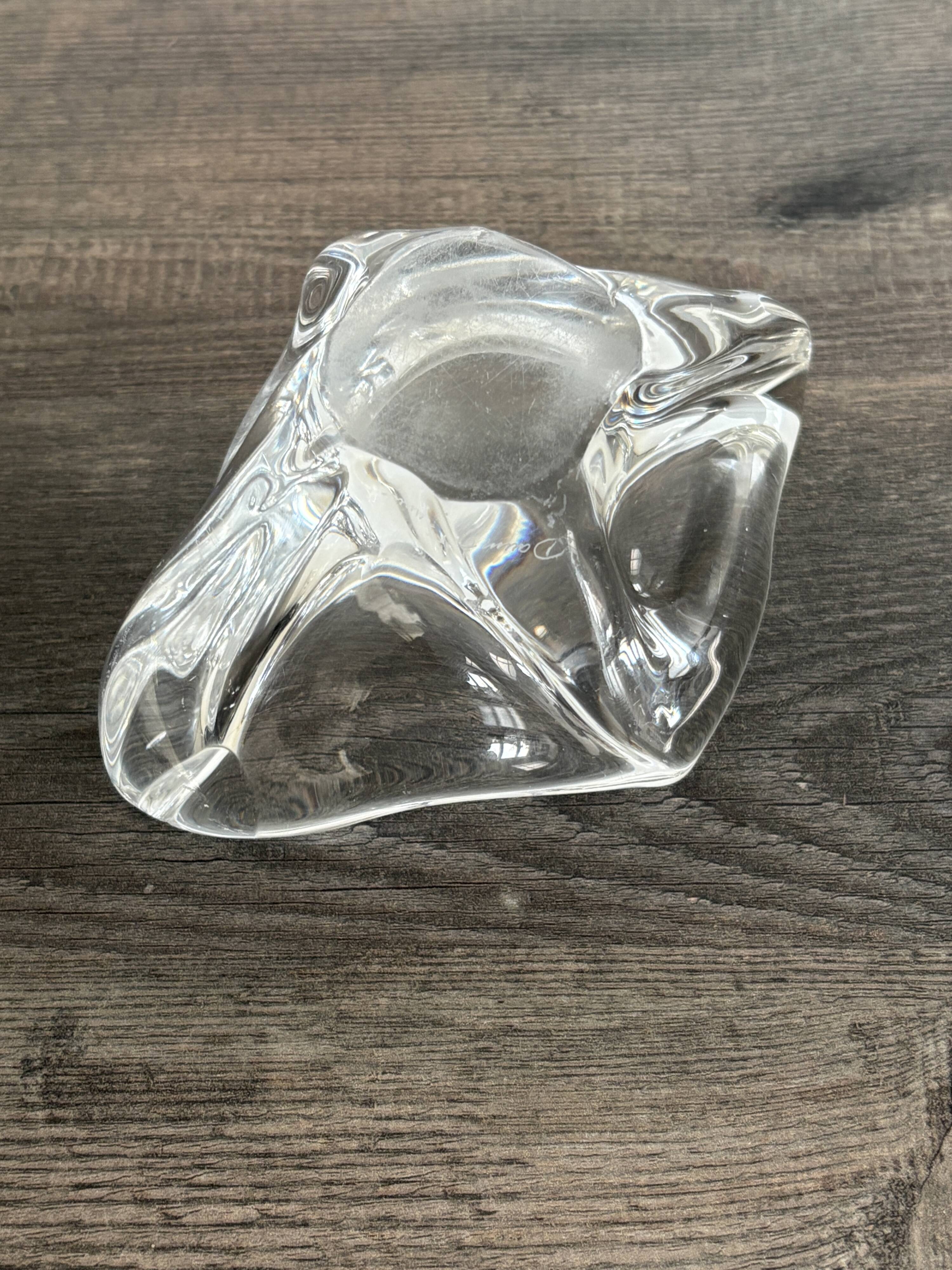 Crystal design catchall signed Daum France