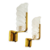 Pair of brass and glass wall lamps by Carl Fagerlund for Orrefors