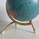 Globe terrestre vintage 1967 mappemonde dorée tripode Taride - 23 cm