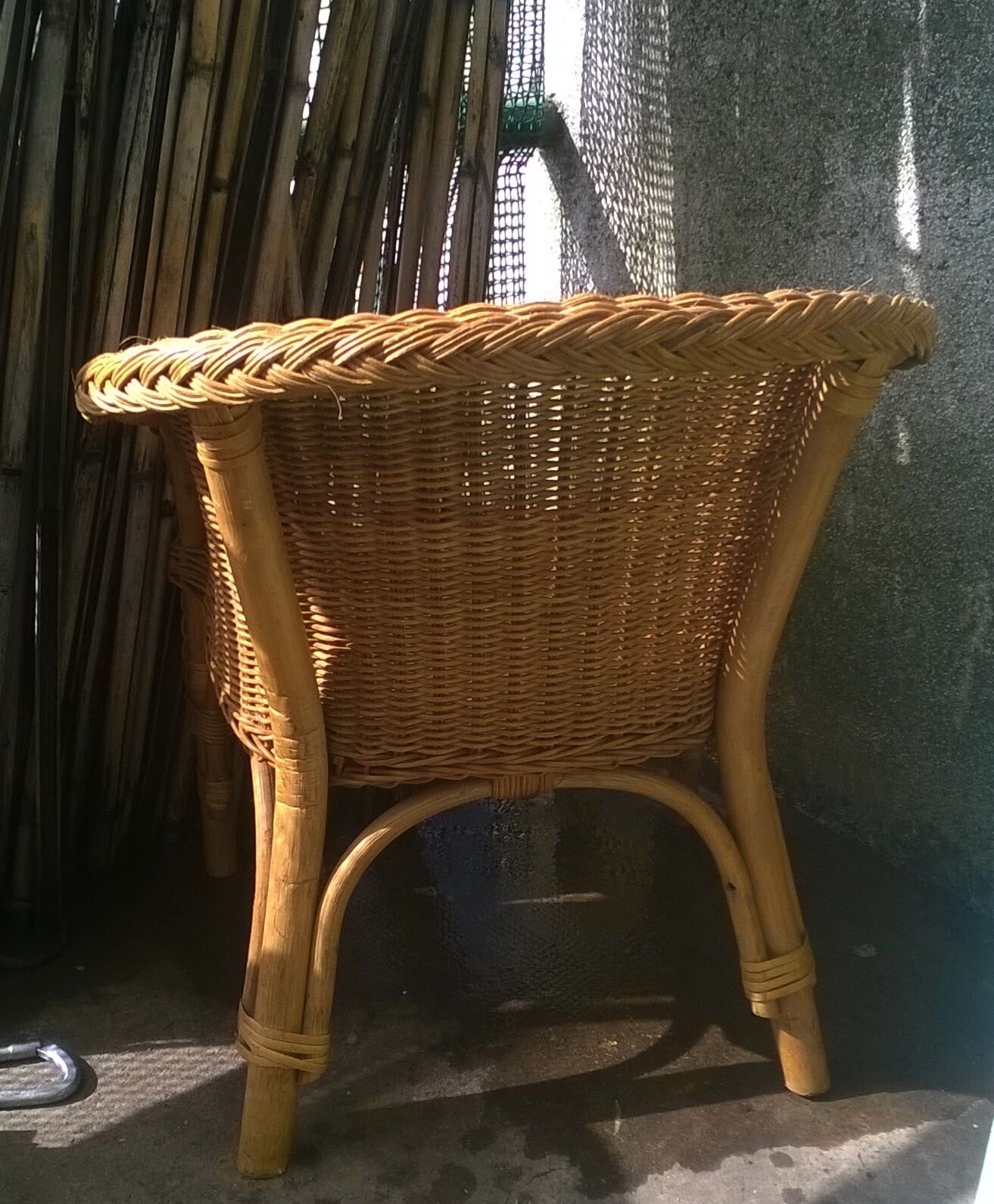 Rattan chair and braided wicker for children