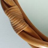 Bamboo circular mirror