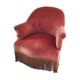Fauteuil crapaud velour rose