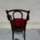 Fauteuil Thonet Wien bistrot en bois cintré, assise velours – circa 19