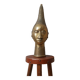 Bronze art africain objet de décoration ethnique tribal fabrication artisanale tête de reine bénin