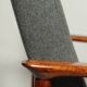 Scandinavian armchair in teak and gray fabric by E.Homa, 1960