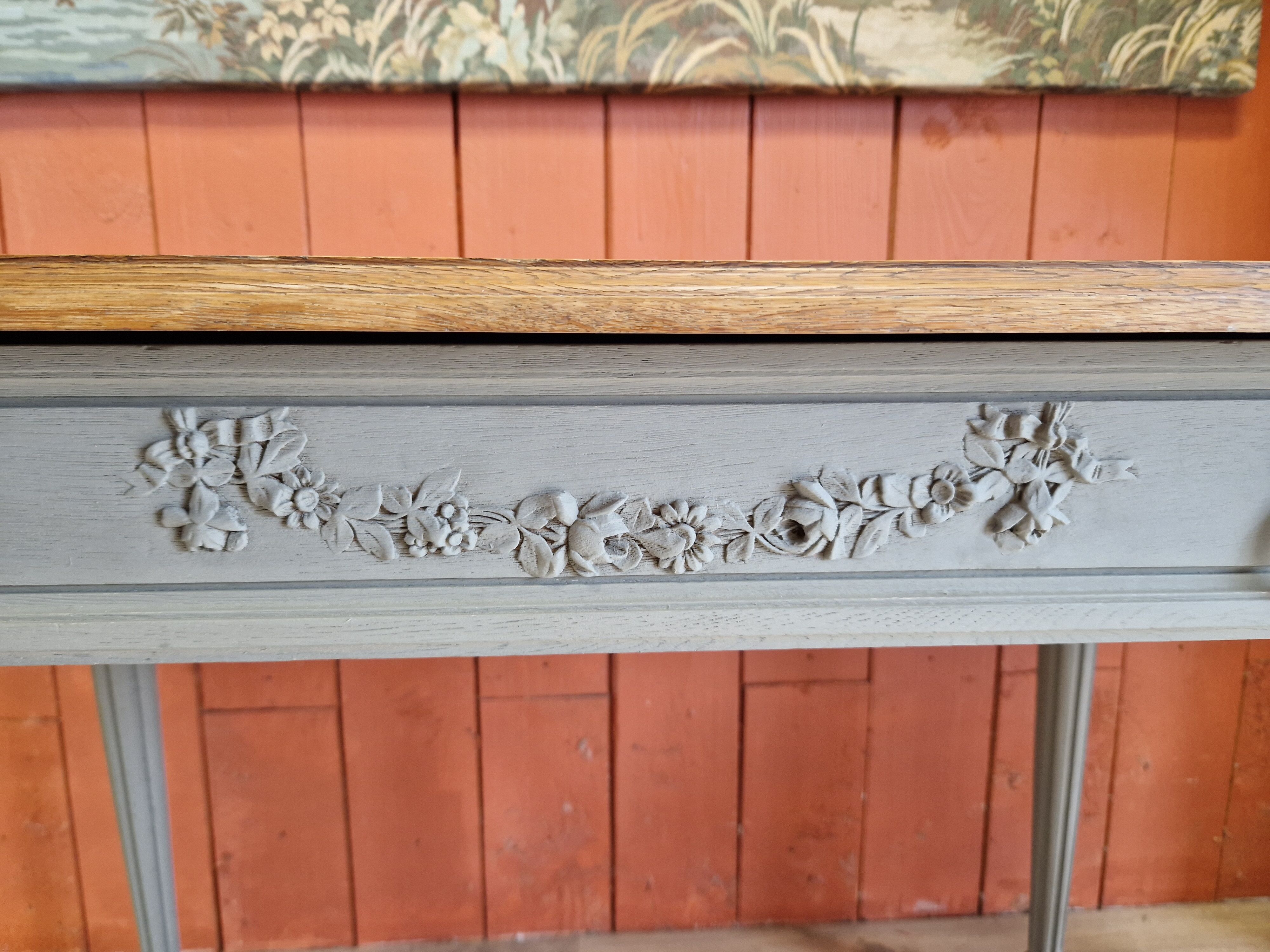 Old desk in chene signed goanvic