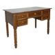 Italian pine wood centre writing desk from the 1960s, a reproduction o