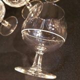 6 cognac or digestive glasses