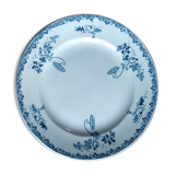 Round serving dish St Amand of blue color