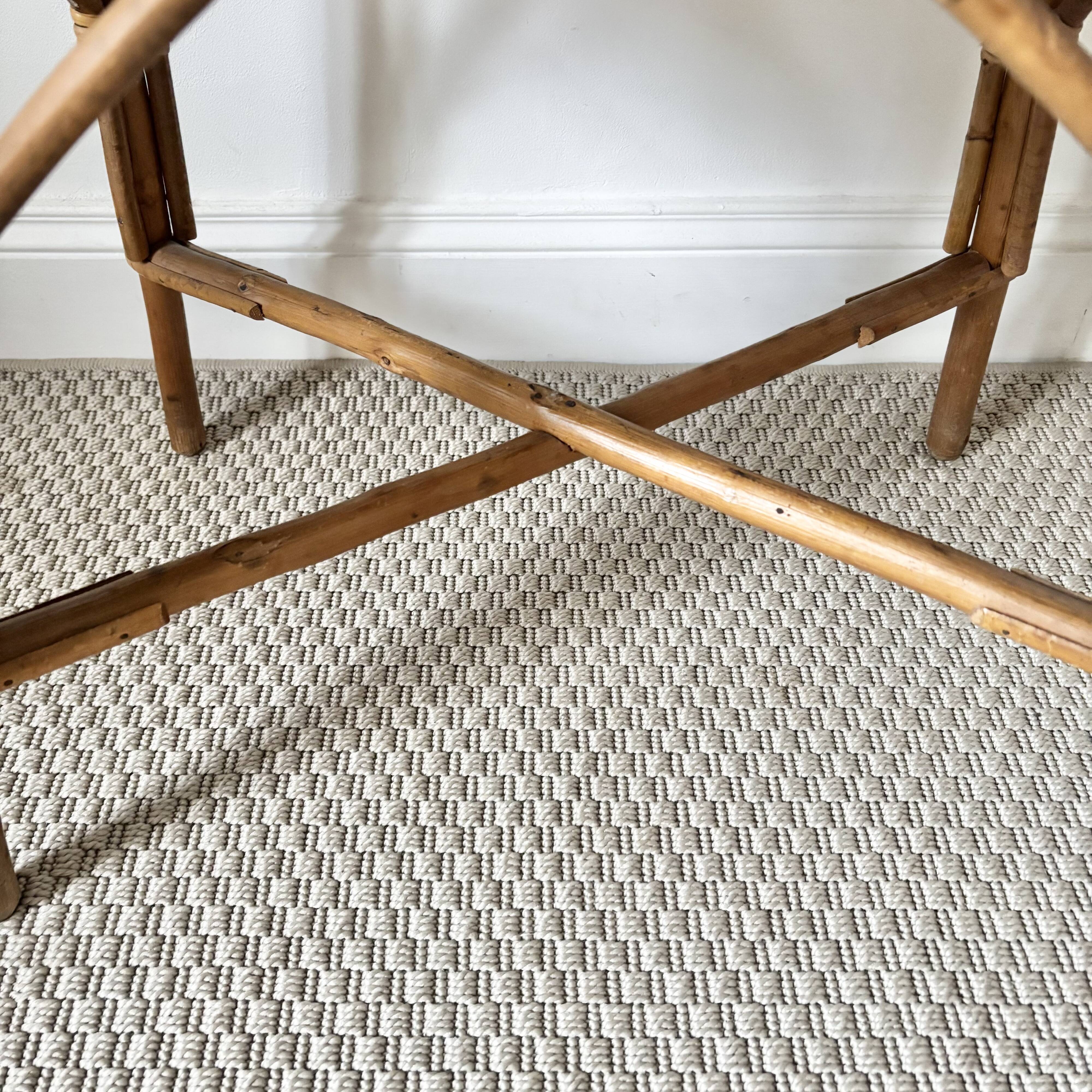 Vintage rattan coffee table