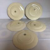 Five small England Florentine plates